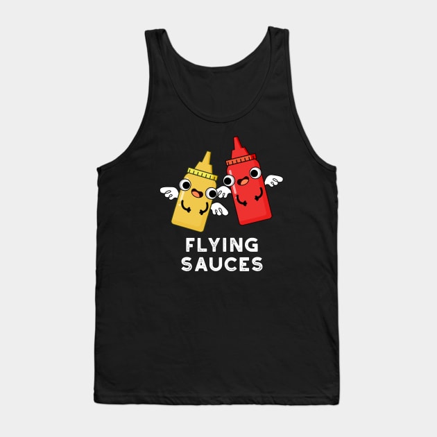 Flying Sauces Cute Food Pun Tank Top by punnybone